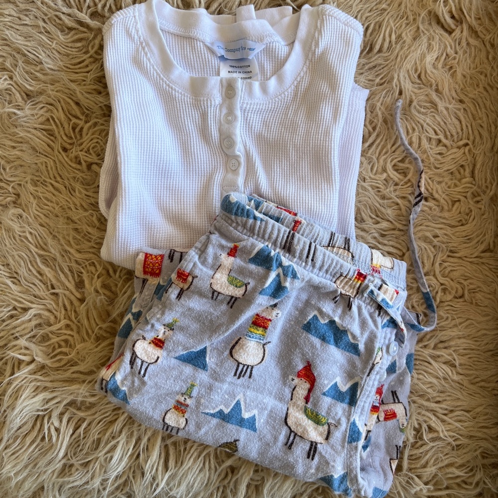 Girls flannel pajamas the Company Store sz Lg